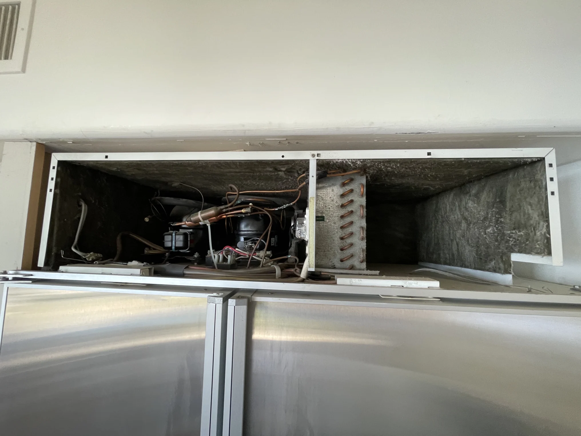 Sub-Zero refrigerator before repair in Santa Monica – Shata Appliance