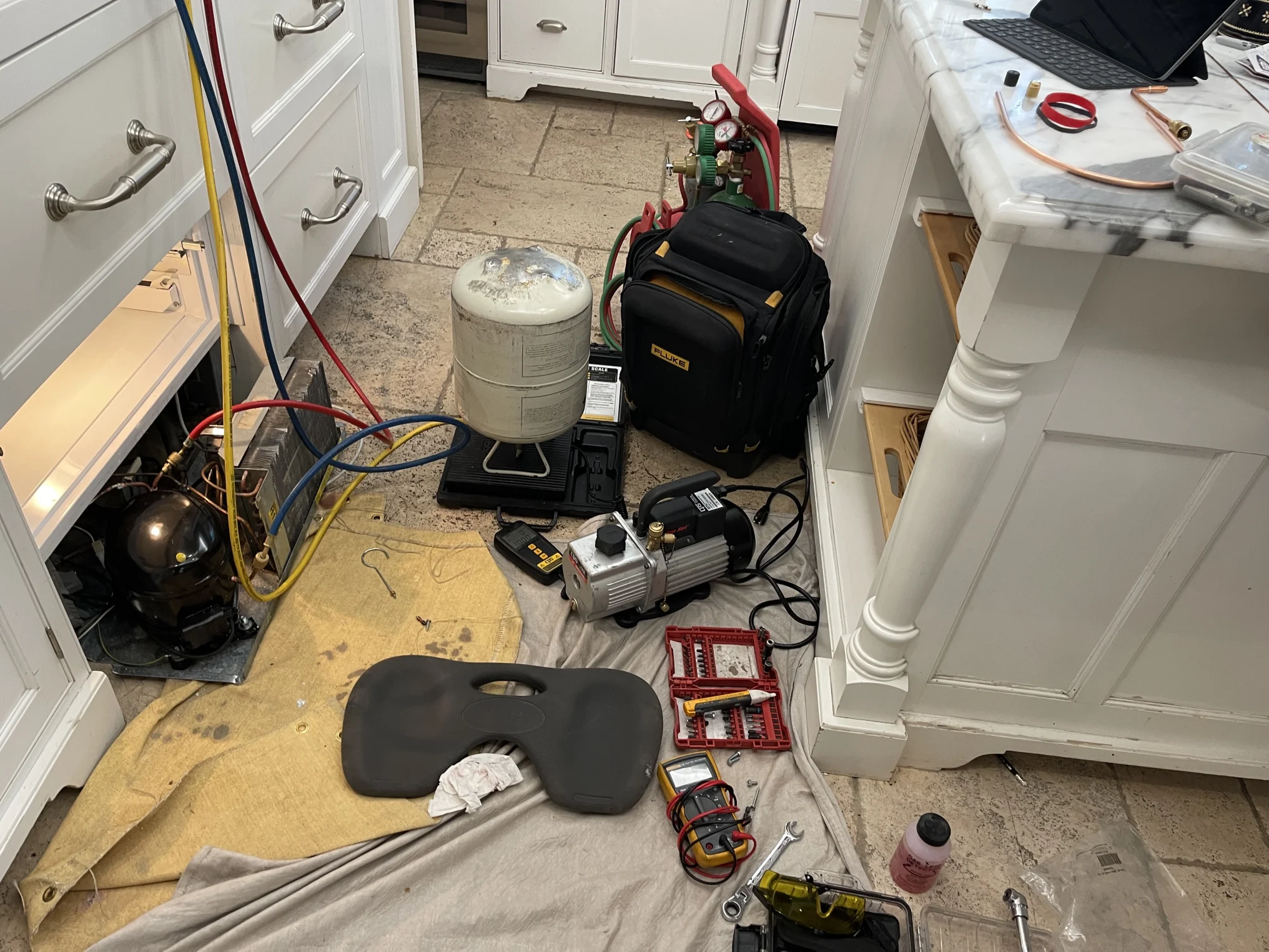 Sub-Zero freezer repair in progress – Studio City, Los Angeles